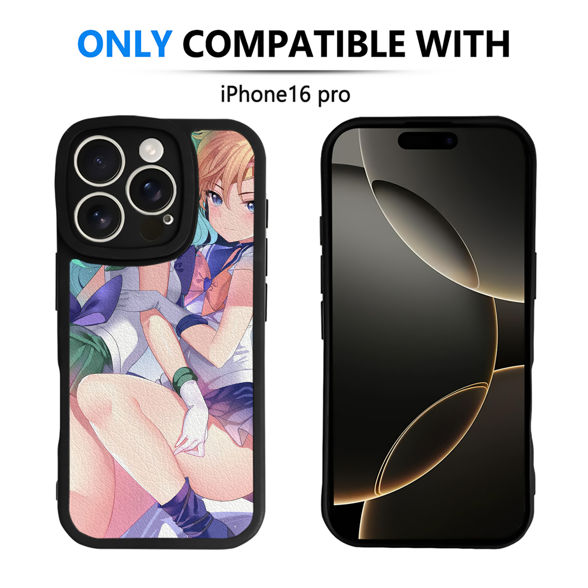 （画像用） 美少女戦士セーラームーン Sailor Moon 【iPhone 16シリーズ対応】シリコンスマホケース（レザー調） 材質：シリコン